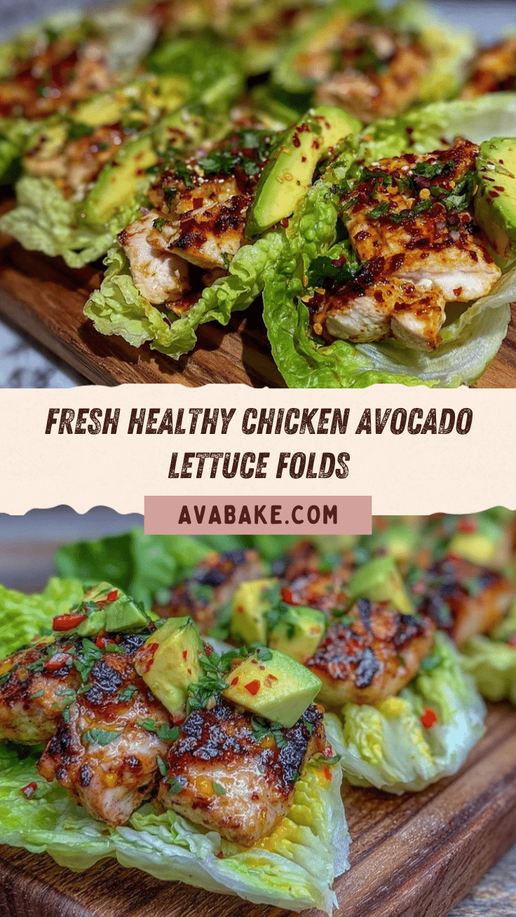 healthy chicken avocado lettuce folds recipe