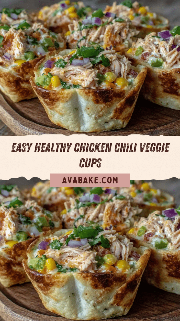 Healthy Chicken Chili Veggie Cups recipe