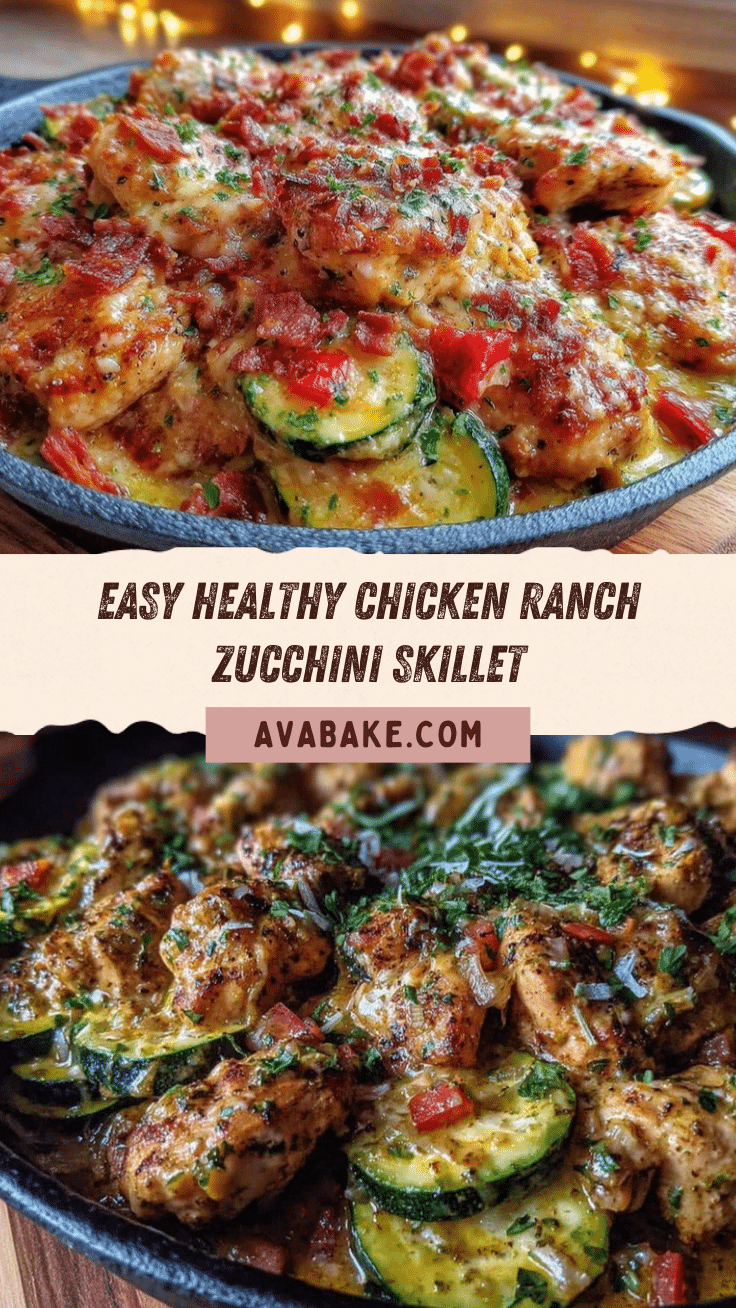 Healthy Chicken Ranch Zucchini Skillet recipe