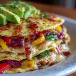 Healthy Chicken Veggie Tortilla Stack - featured image