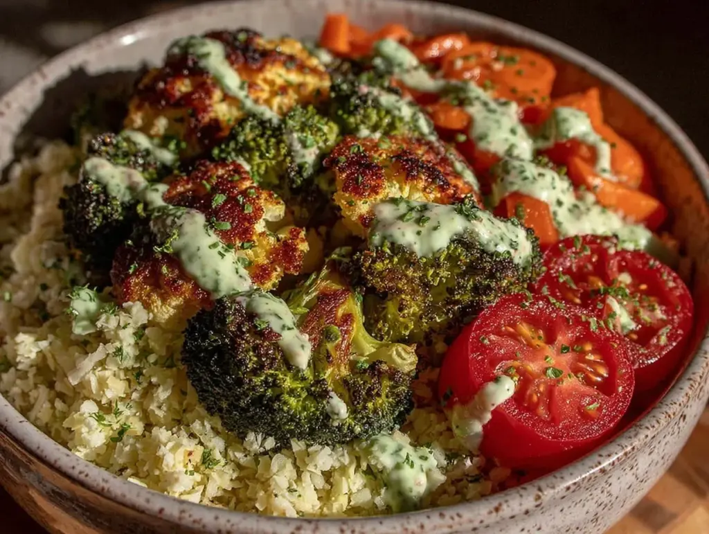 Healthy Ranch Cauliflower Rice Bowls - featured image