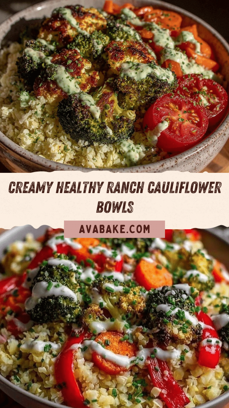 Healthy Ranch Cauliflower Rice Bowls recipe