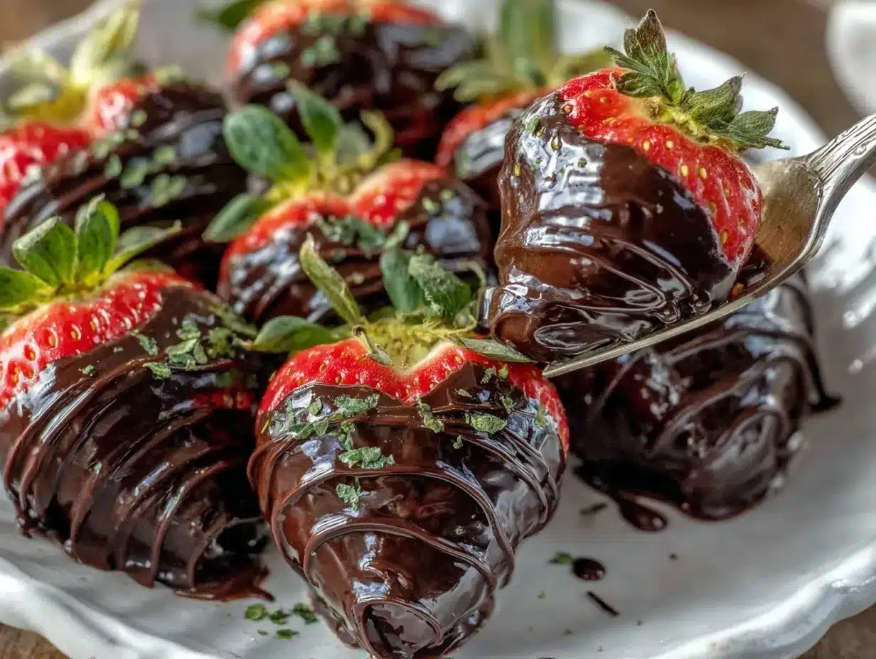heart shaped chocolate covered strawberries preparation steps