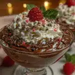 heart-shaped chocolate mousse sundae - featured image