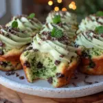 irish mint chocolate chip cupcake bites - featured image