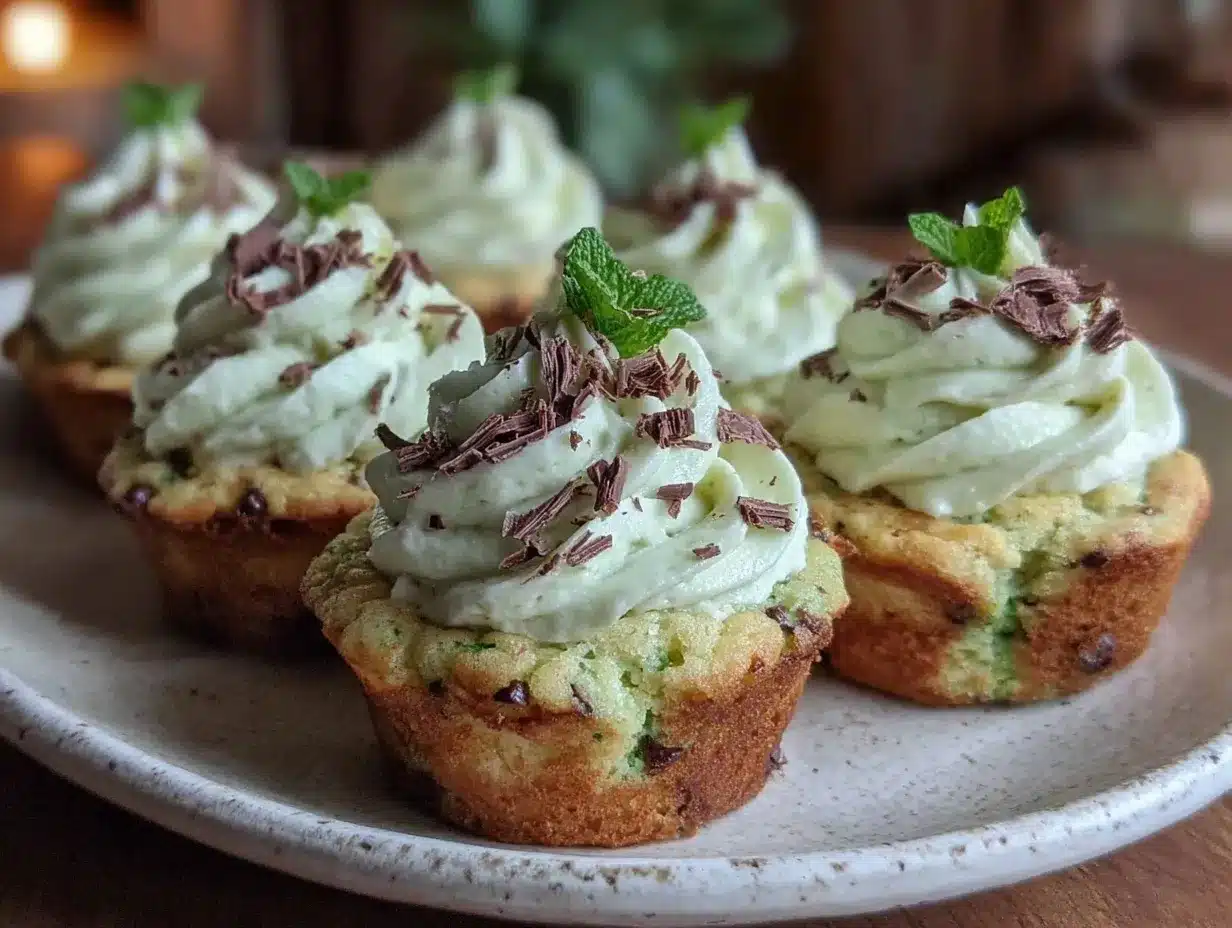 irish mint chocolate chip cupcake bites preparation steps