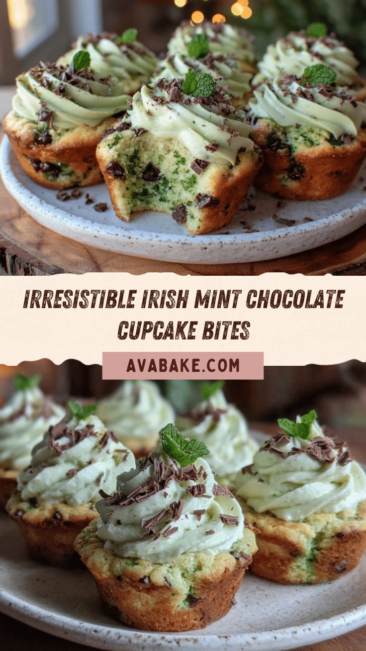 irish mint chocolate chip cupcake bites recipe