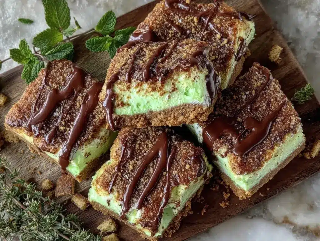 Irish Mint Marshmallow Bars - featured image