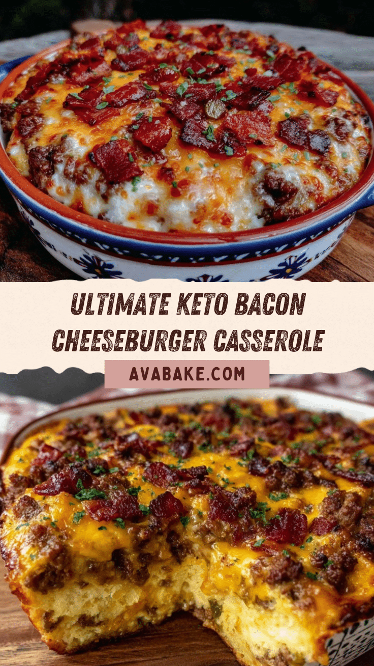 Keto Bacon Cheeseburger Casserole recipe