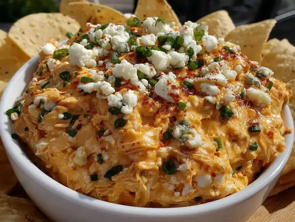 loaded buffalo chicken dip - featured image