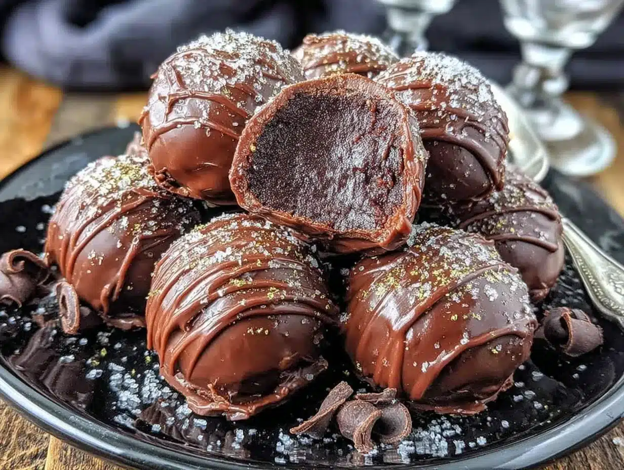 Midnight Kiss Chocolate Truffles preparation steps