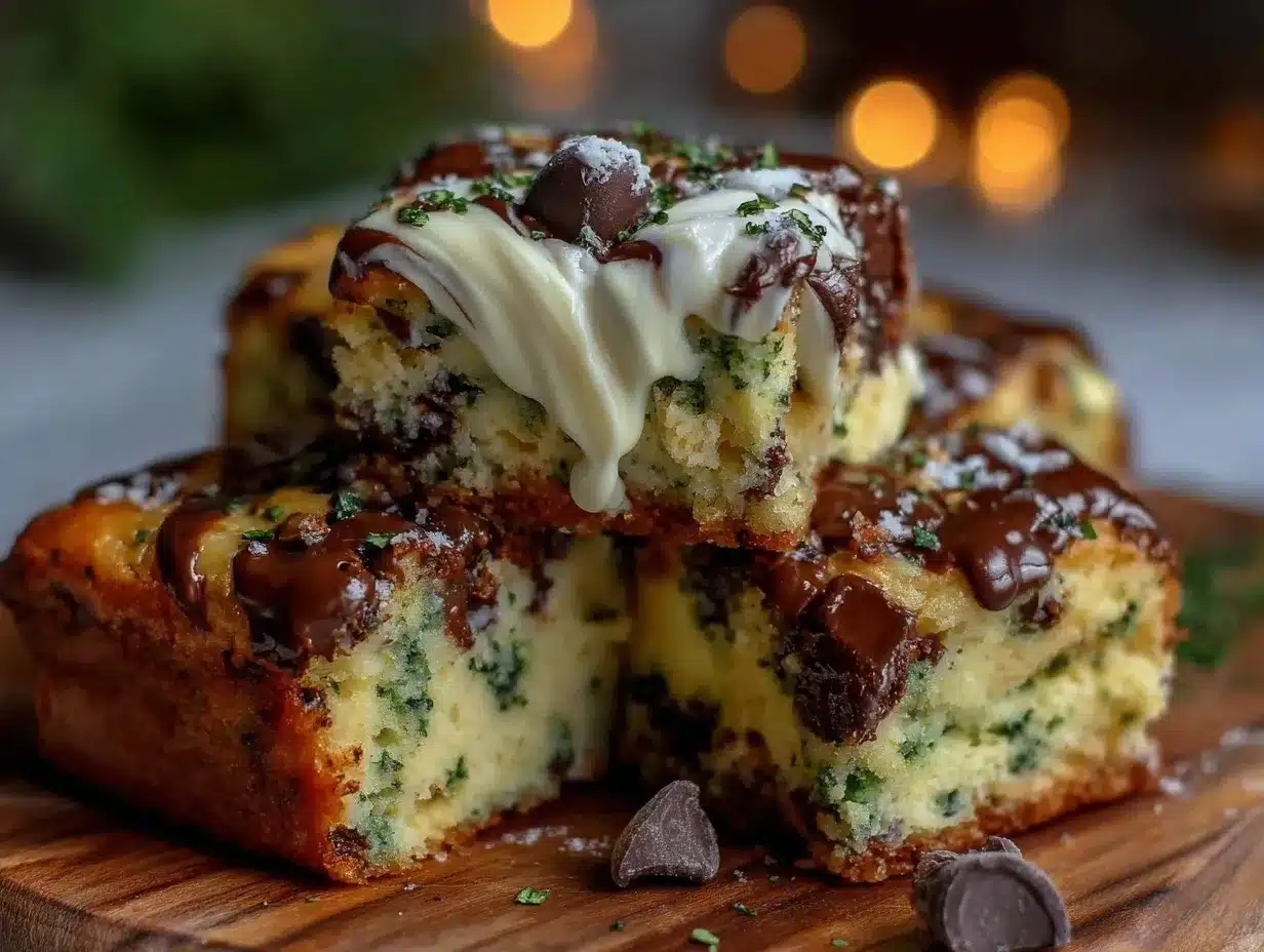 Mint Chip Marshmallow Cookie Bars preparation steps