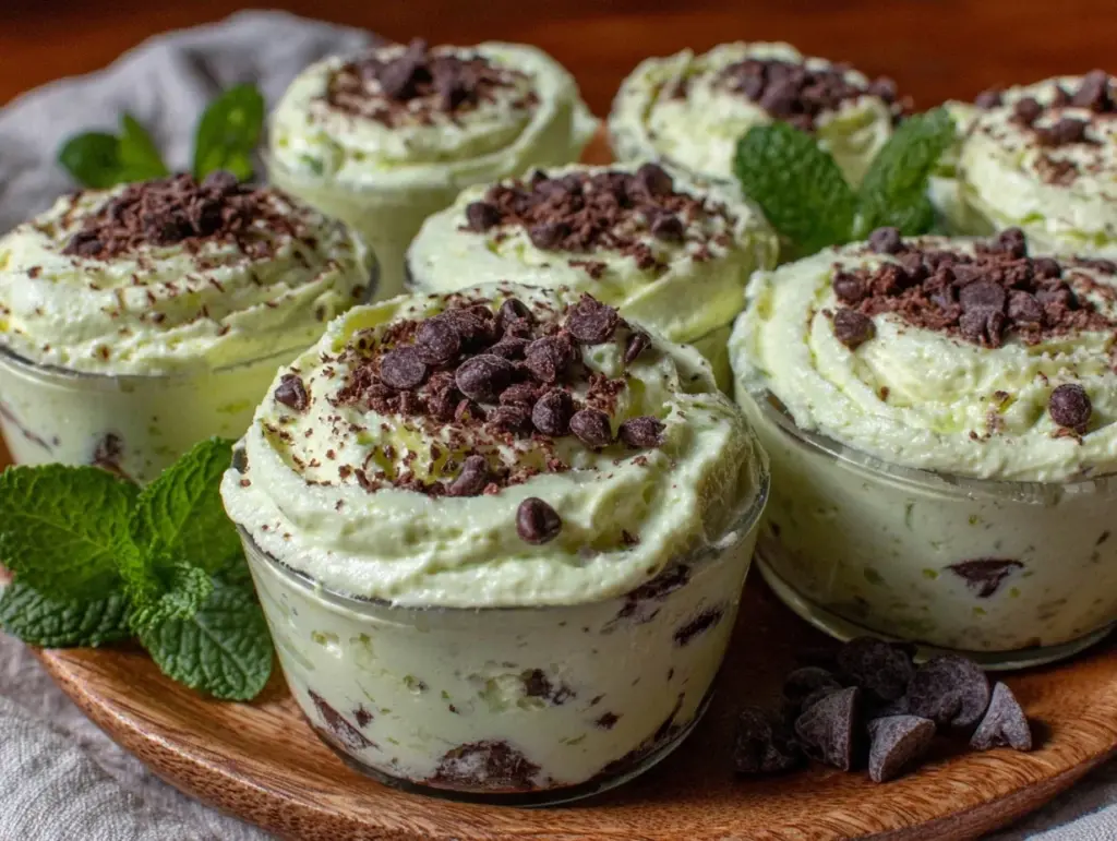 mint chip mousse cups - featured image