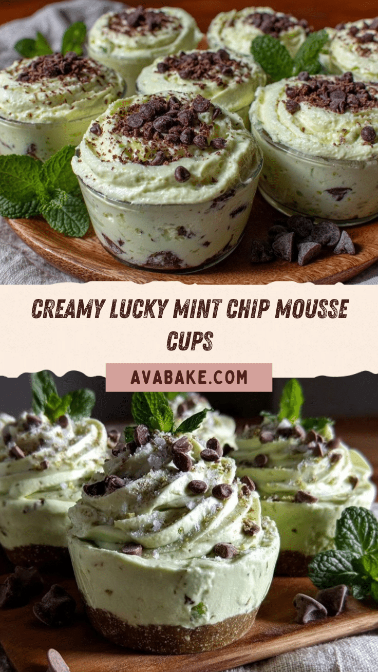 mint chip mousse cups recipe
