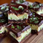 mint chocolate buttercream bars - featured image