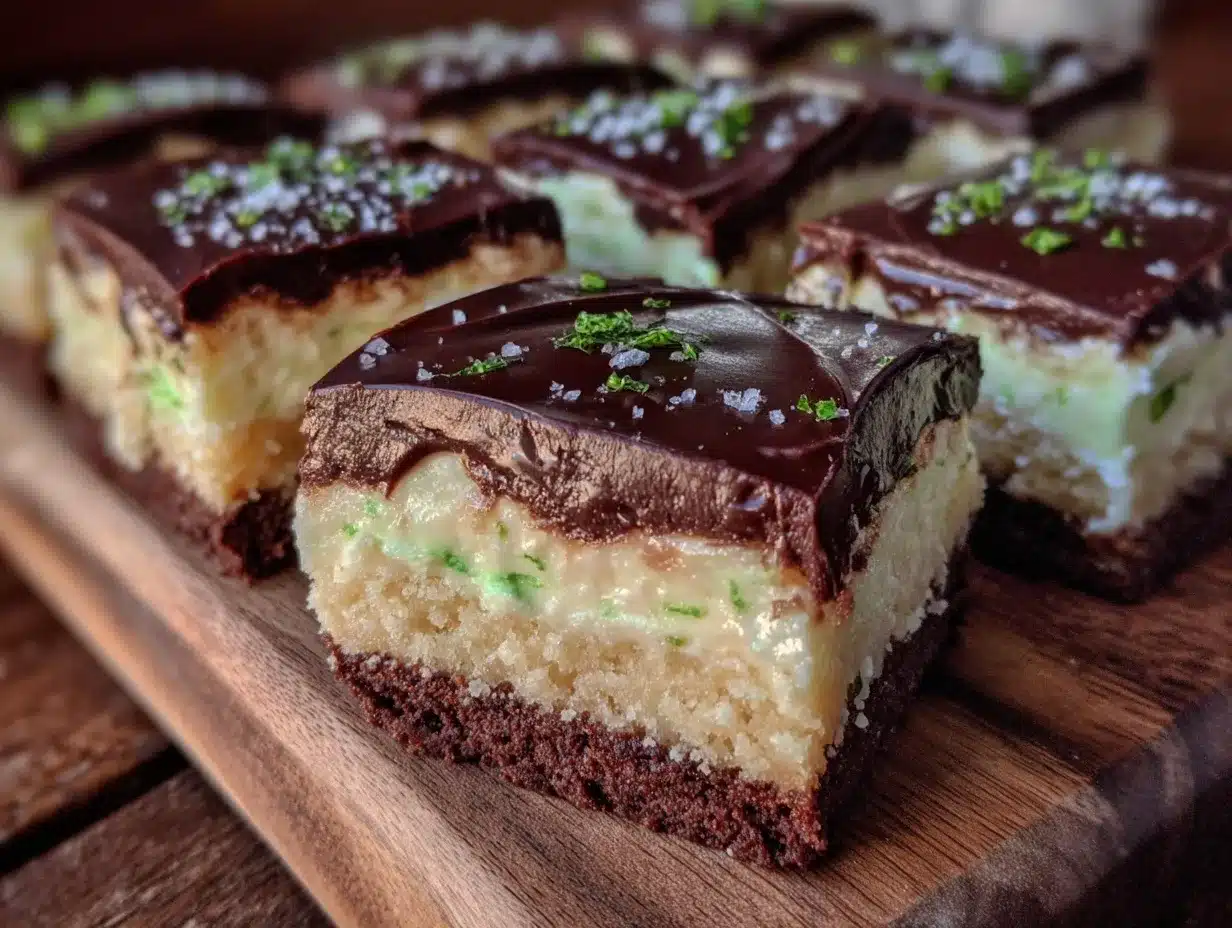 mint chocolate buttercream bars preparation steps