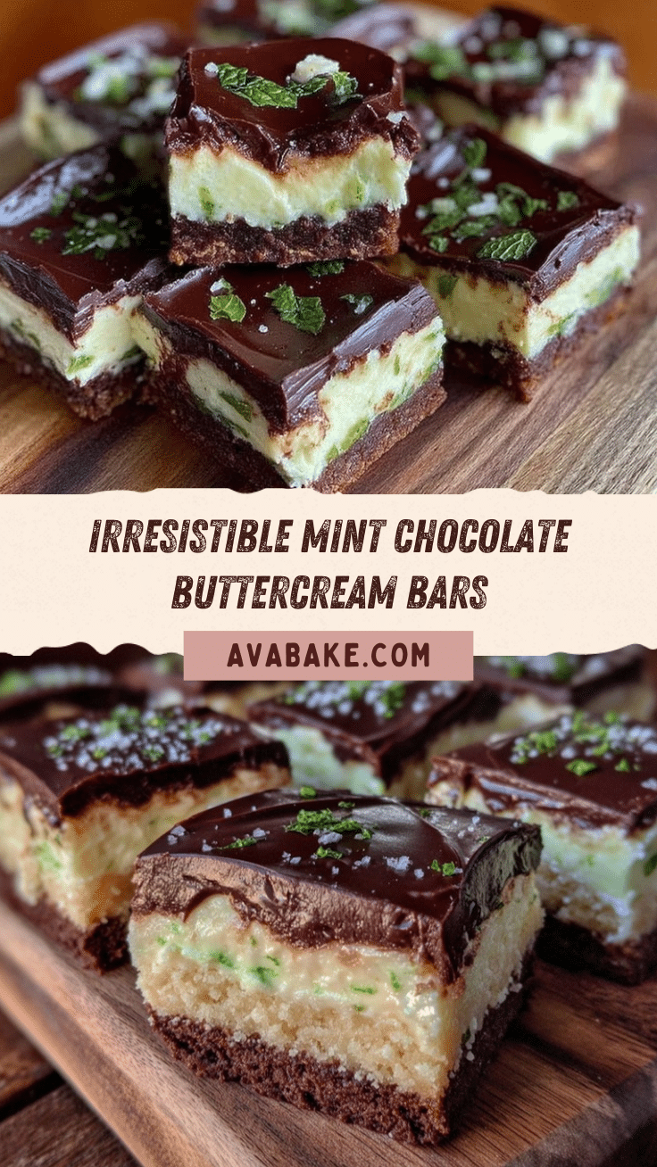 mint chocolate buttercream bars recipe
