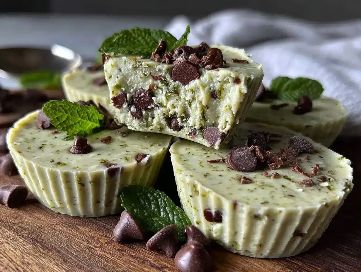 mint chocolate chip fudge cups preparation steps