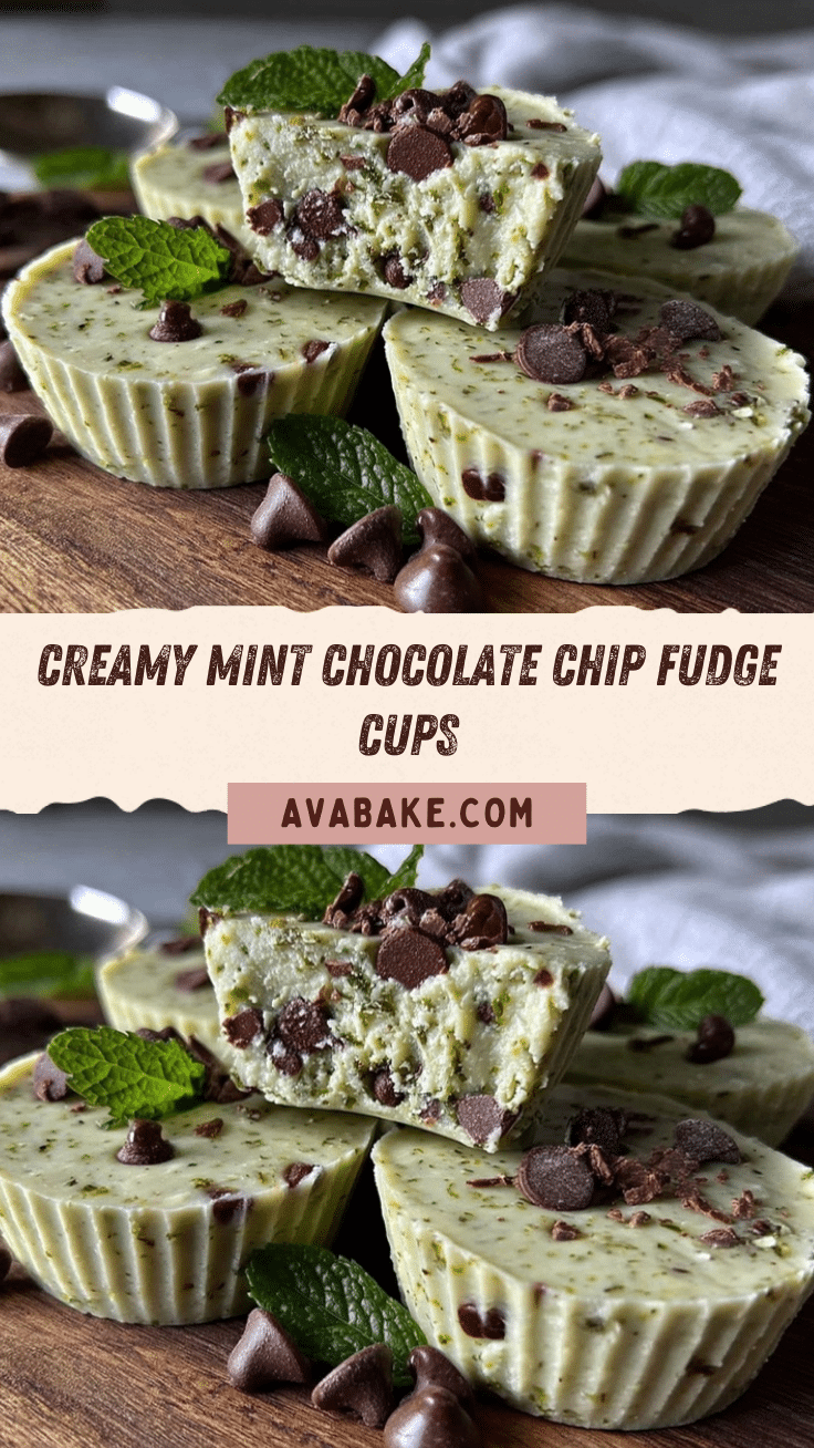 mint chocolate chip fudge cups recipe