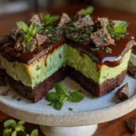 mint chocolate mousse cake - featured image