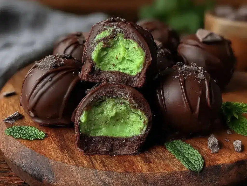 Mint Chocolate Truffle Bombs - featured image