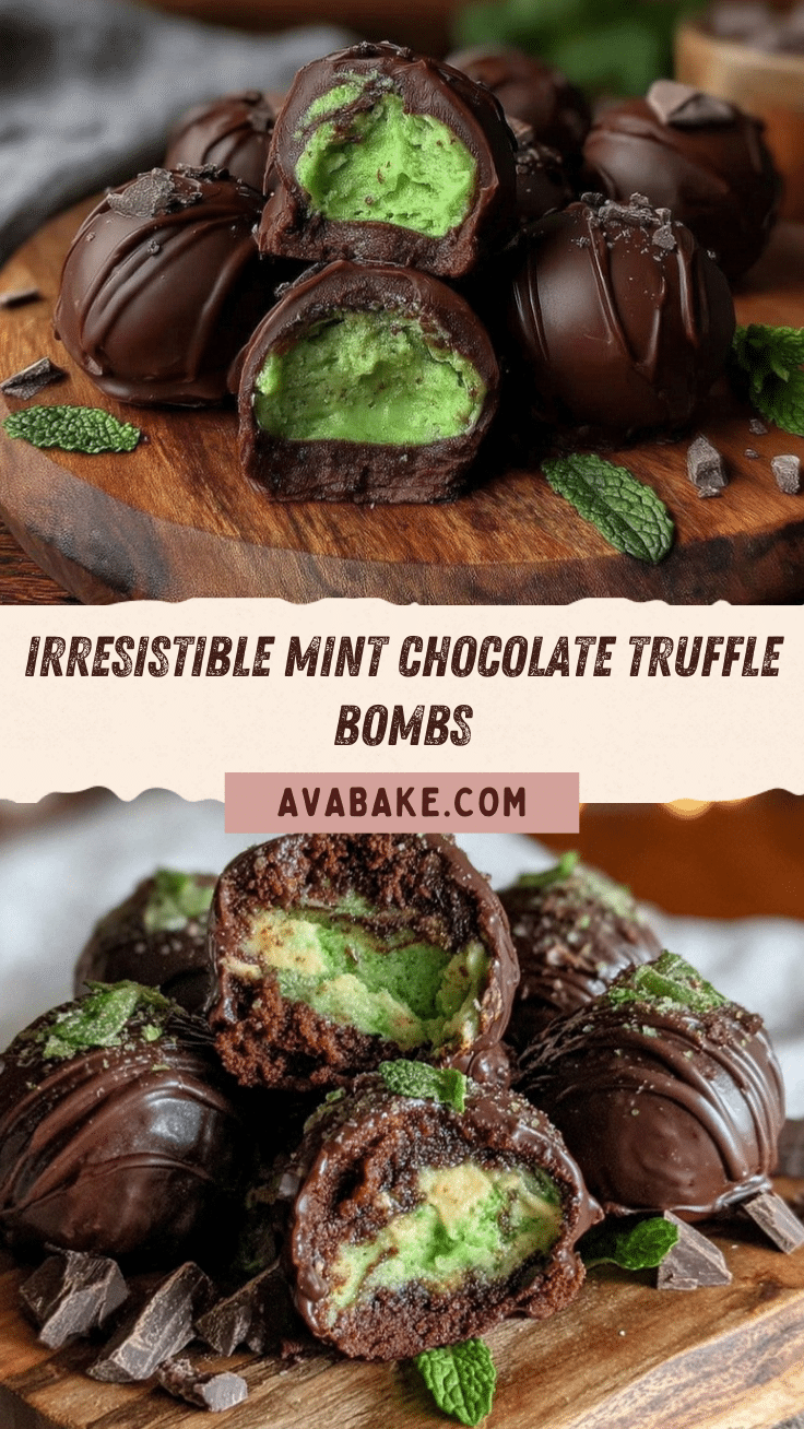Mint Chocolate Truffle Bombs recipe