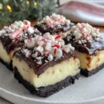 Peppermint Bark Cheesecake Bars - featured image