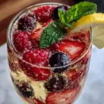 Prosecco berry sparkler mocktail - featured image