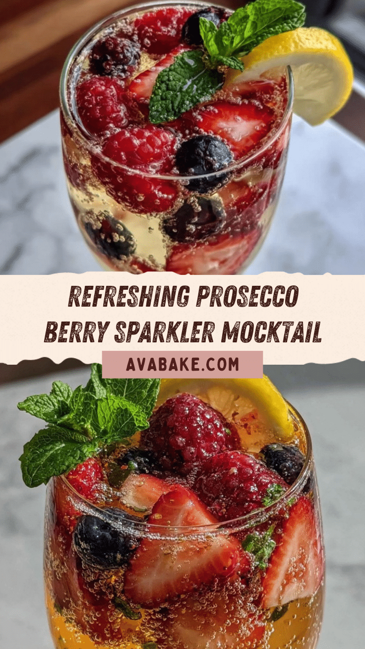 Prosecco berry sparkler mocktail recipe