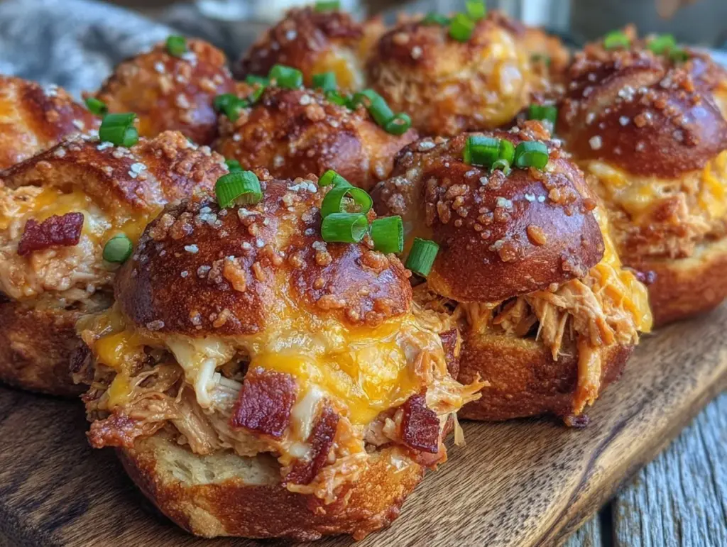pulled chicken pretzel bites - featured image