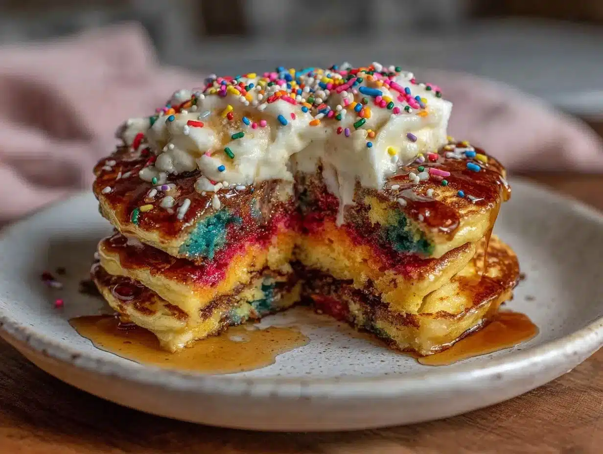 rainbow pancake clouds preparation steps