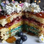 rainbow puff pancakes - featured image