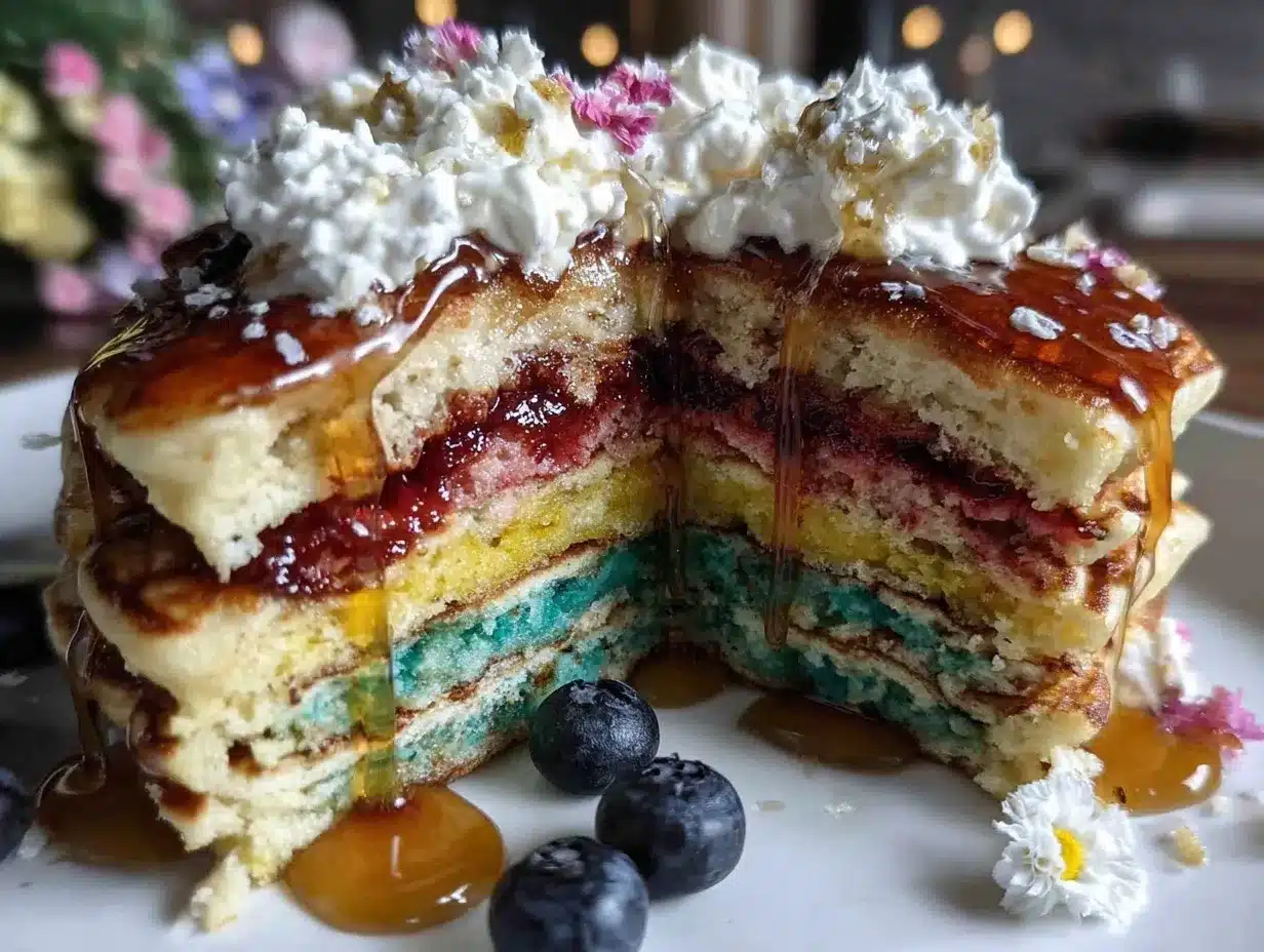 rainbow puff pancakes preparation steps