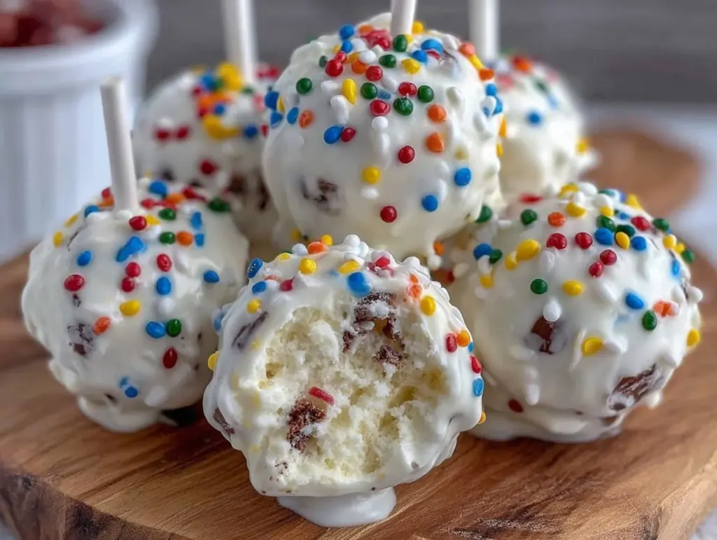 rainbow speckled marshmallow pops - featured image