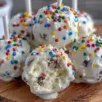 rainbow speckled marshmallow pops - featured image