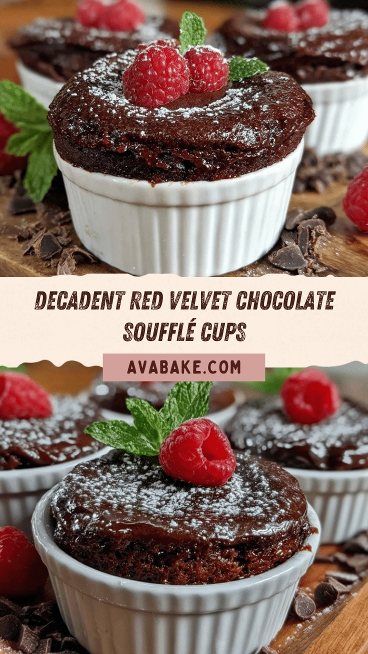 red velvet chocolate soufflé cups recipe