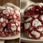 red velvet crinkle cookies - featured image