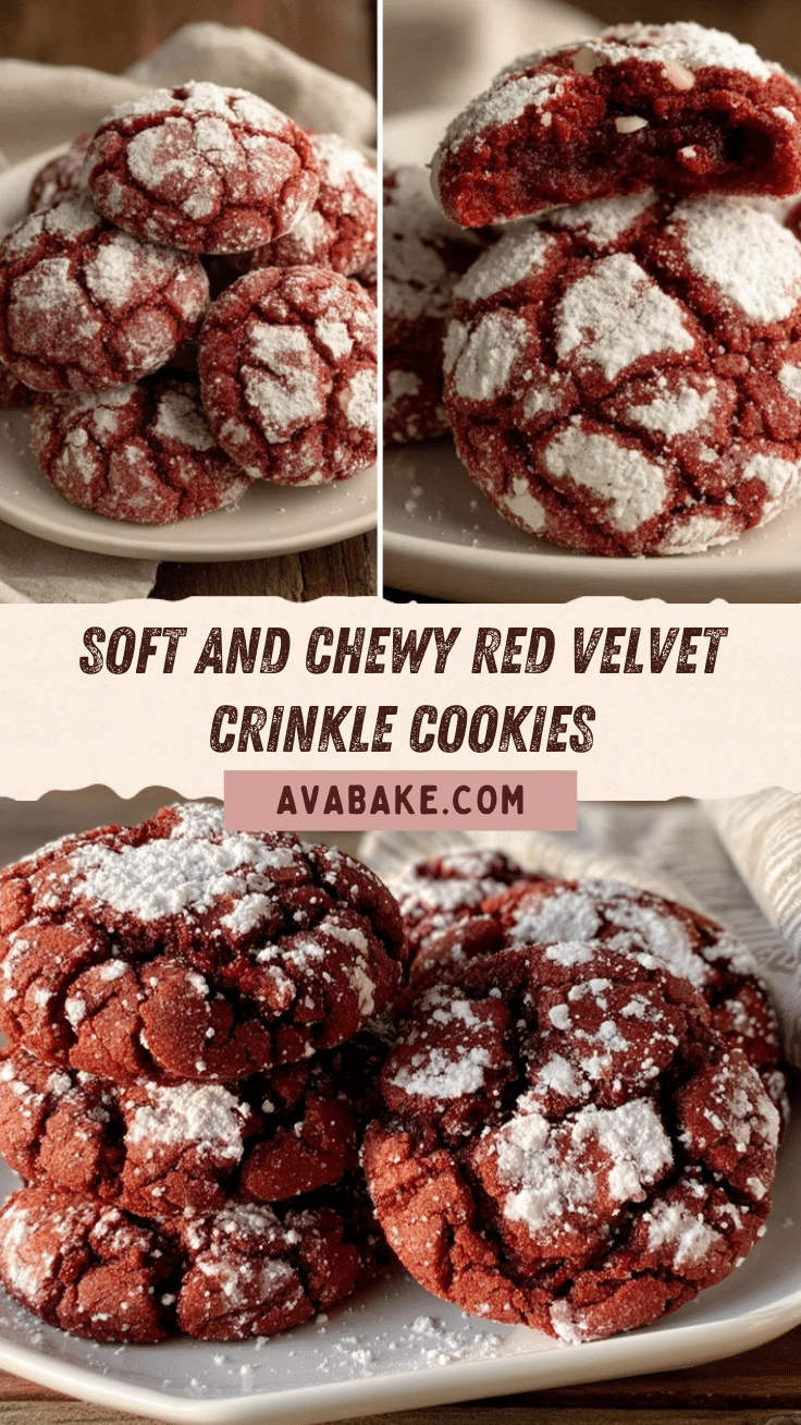 red velvet crinkle cookies recipe