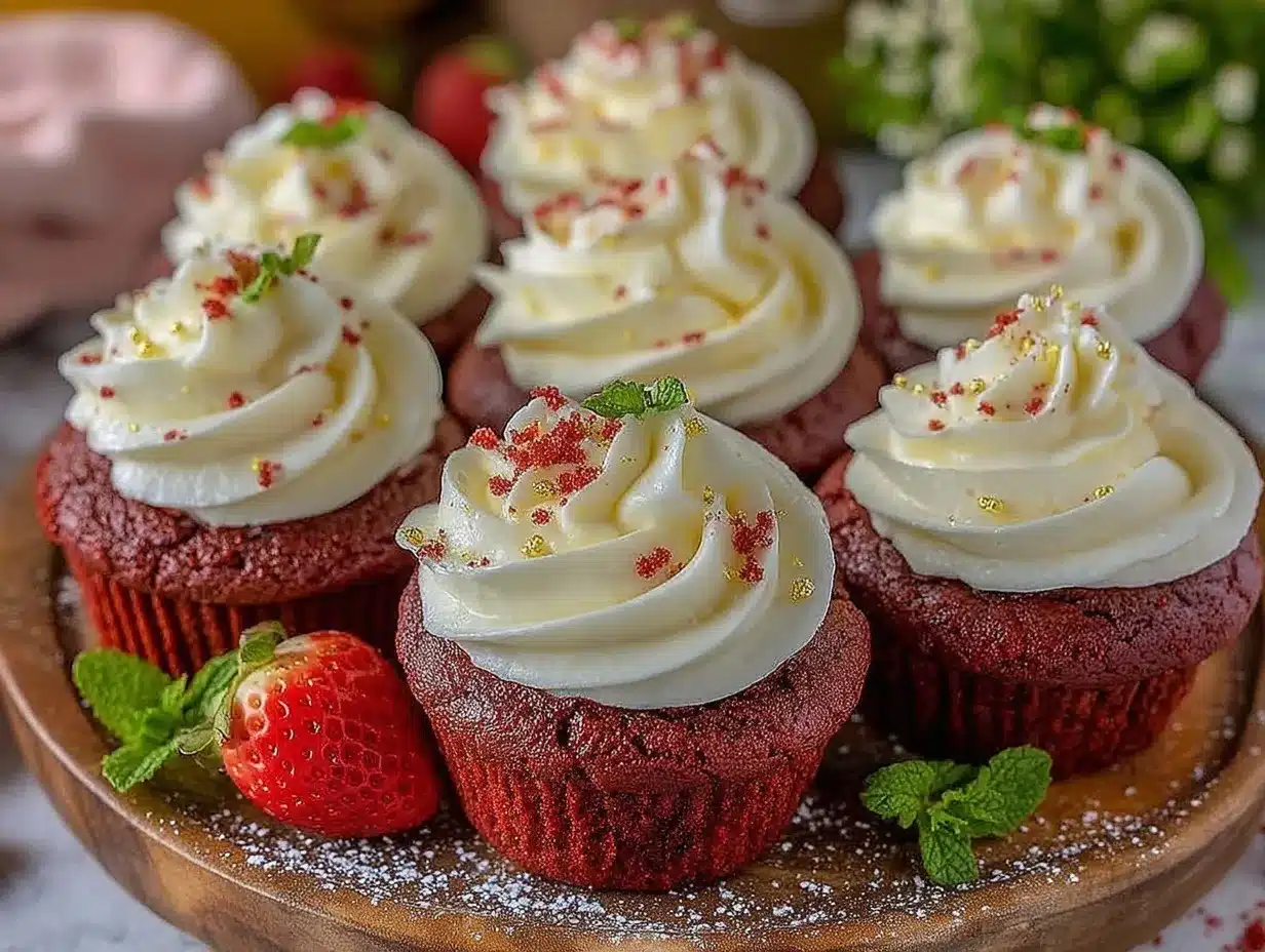 Red Velvet Heart Cupcakes preparation steps