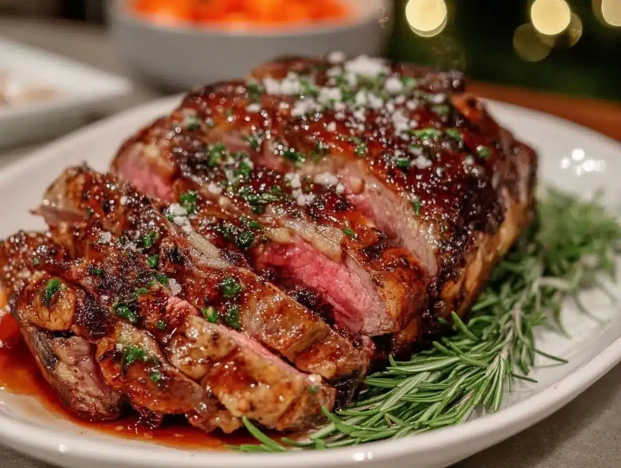 rosemary garlic butter ribeye roast preparation steps