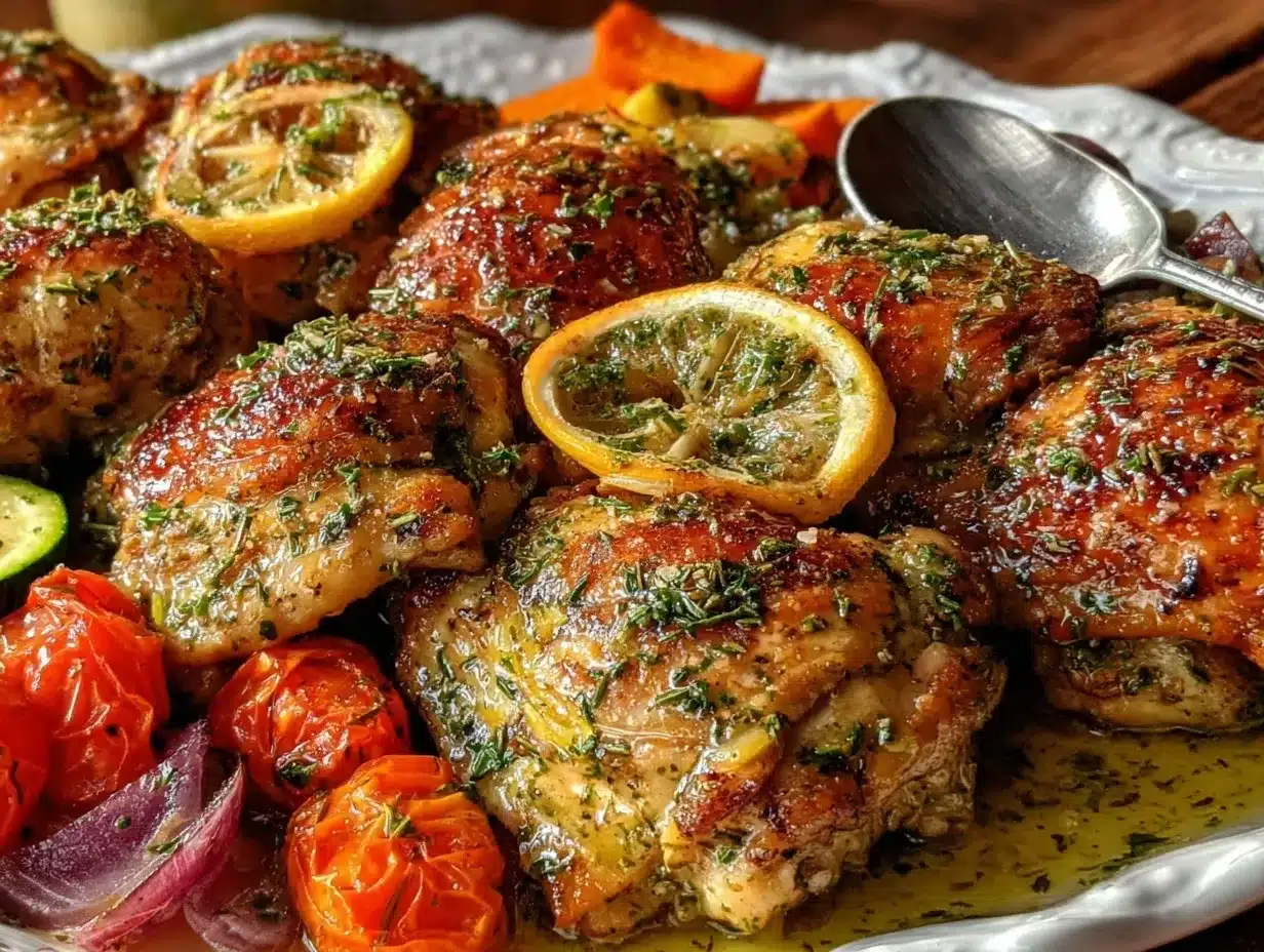 Sheet Pan Lemon Herb Chicken preparation steps