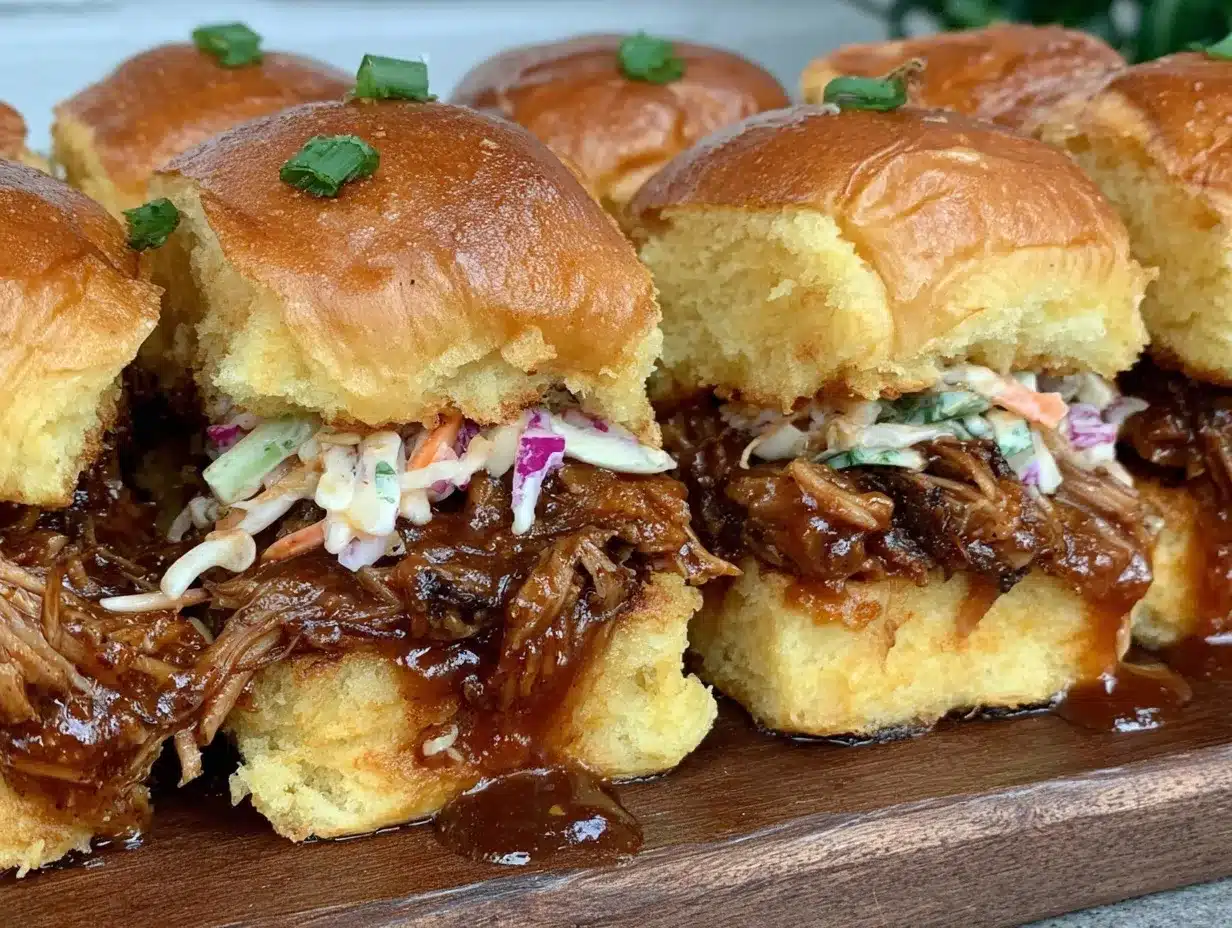 slow cooker BBQ pulled pork sliders preparation steps