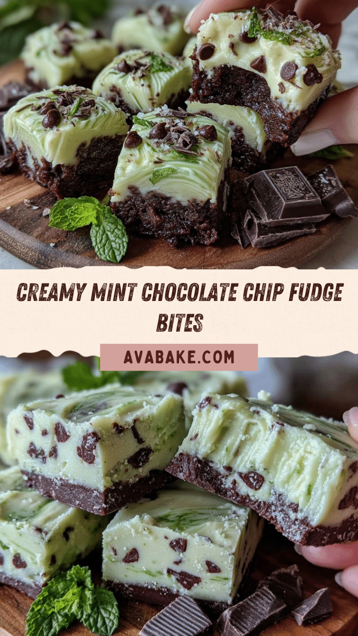 St Patricks Mint Chocolate Chip Fudge Bites recipe