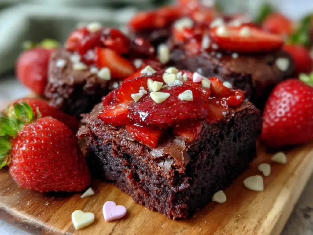 strawberry brownie board - featured image
