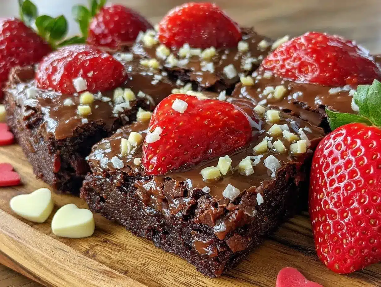 strawberry brownie board preparation steps