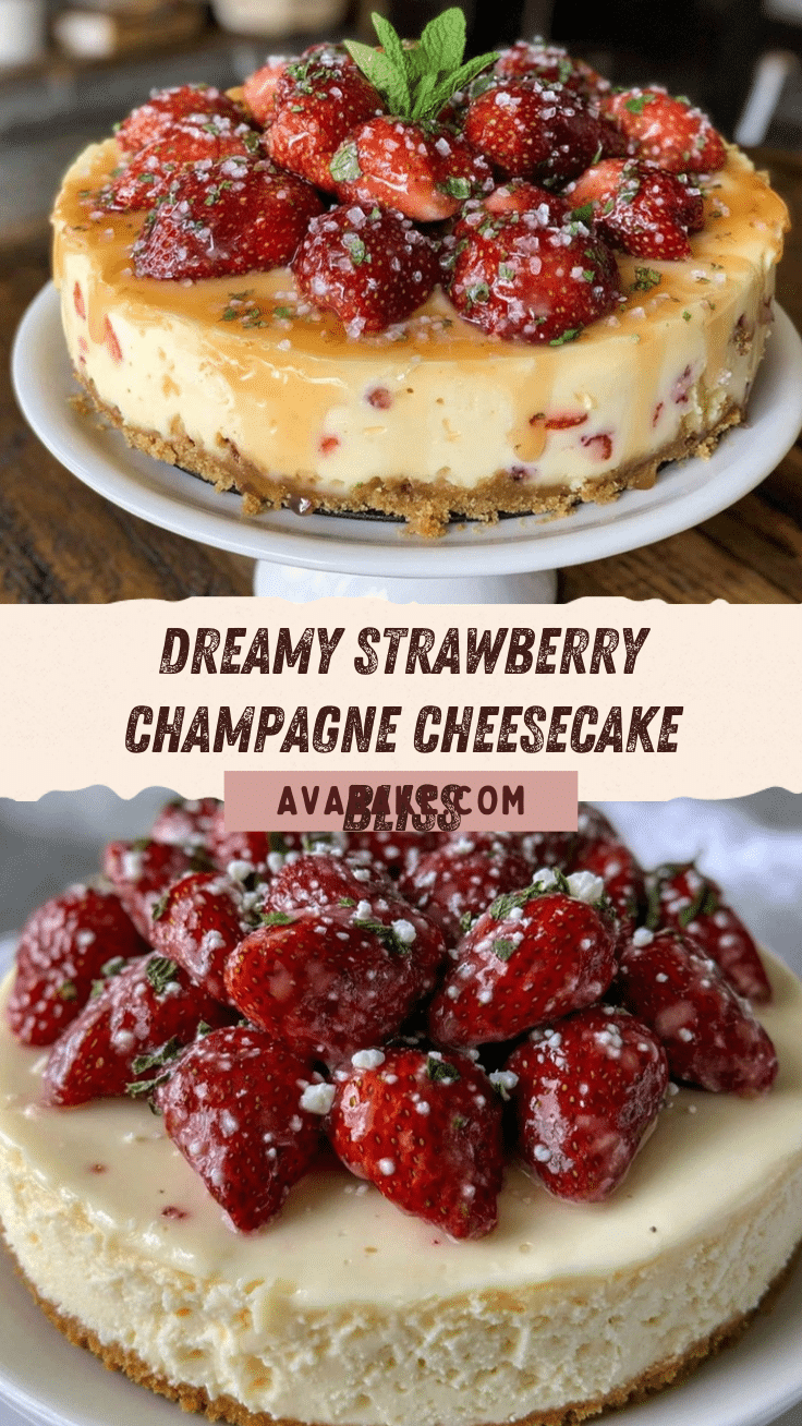 Strawberry Champagne Cheesecake recipe