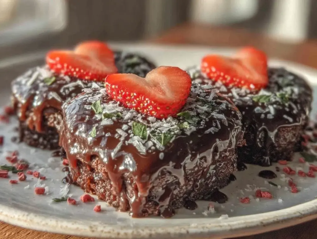 strawberry chocolate mousse hearts - featured image