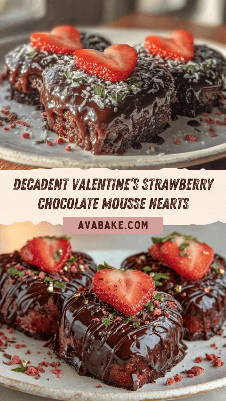 strawberry chocolate mousse hearts recipe