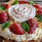 strawberry whipped cheesecake board - featured image