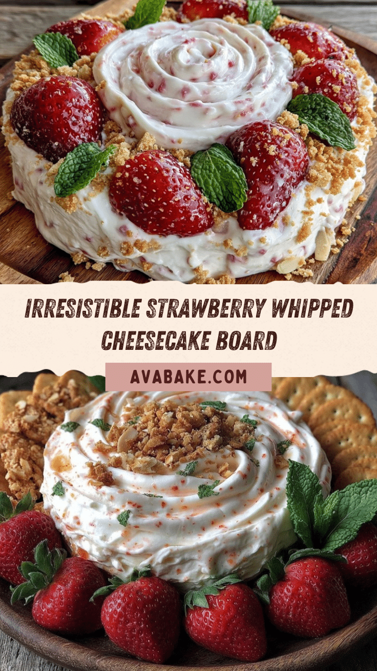 strawberry whipped cheesecake board recipe